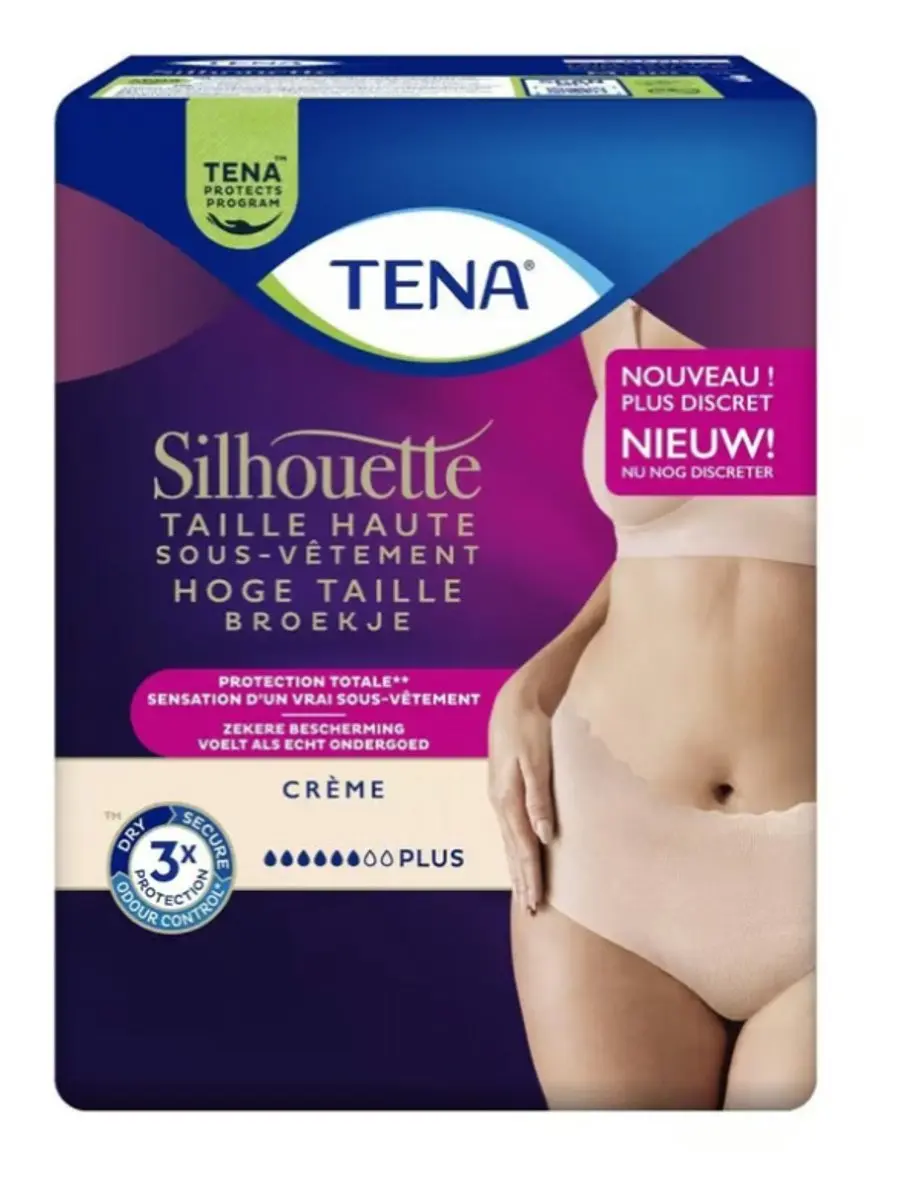 TENA Silhouette Plus Incontinentiecrème Hoge Taille Large - 8 Stuks