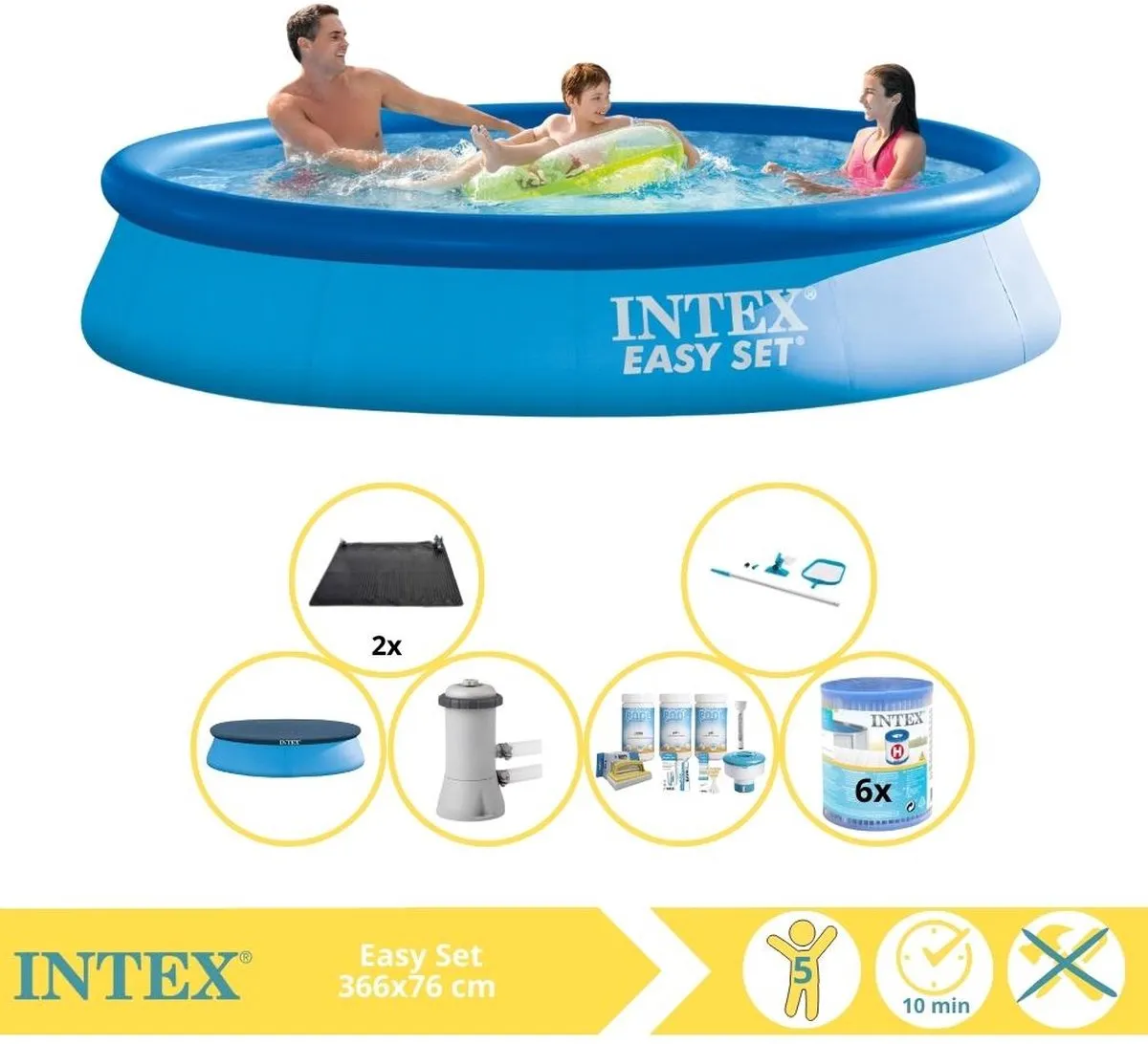 Intex Easy Set 28130NP Opblaaszwembad 366x76cm
