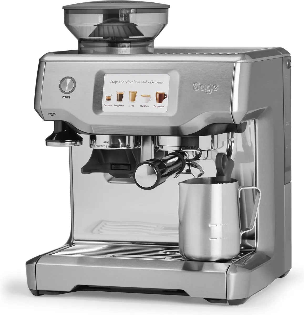 Sage The Barista Touch SES880BSS4EEU1 Espressomachine - 2 Kopjes - 2L - RVS
