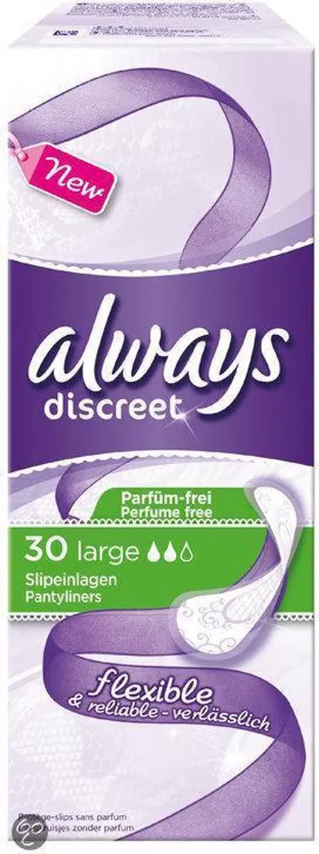 Always Inleg Discreet Large - 30 Stuks - afbeelding 4 van 4