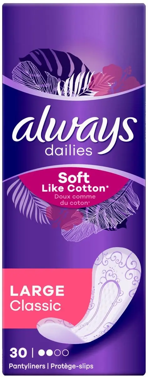 Always Inleg Discreet Large - 30 Stuks - afbeelding 2 van 4