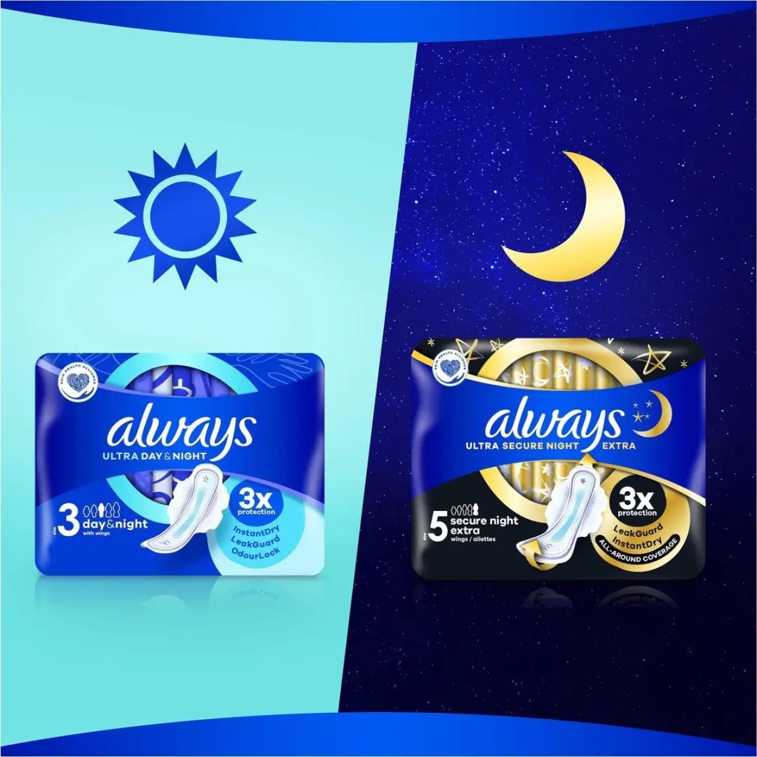 Always Ultra Day & Night Maandverband Maat 3 - 160 Stuks