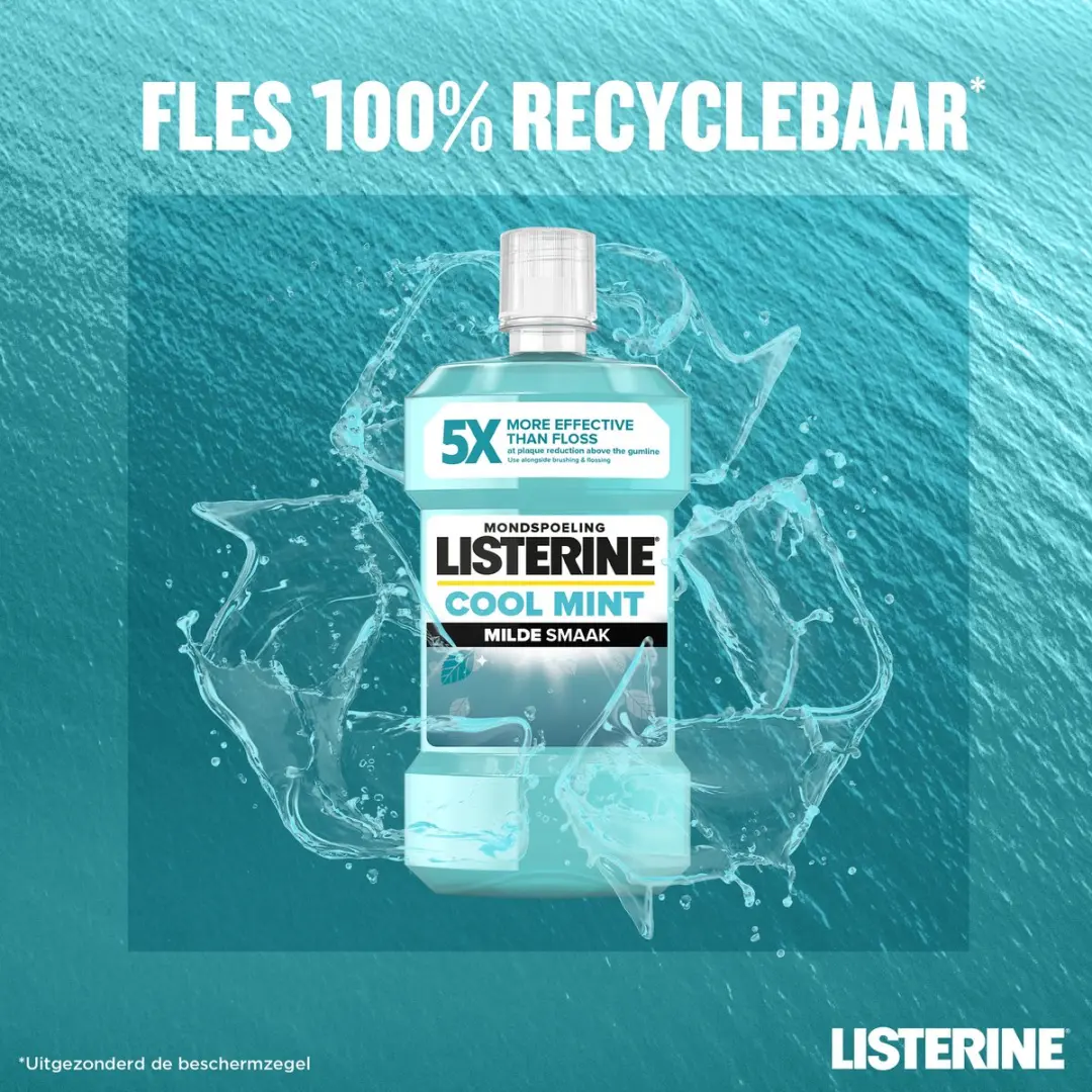 Listerine Cool Mint Mondwater 500ml - afbeelding 6 van 6