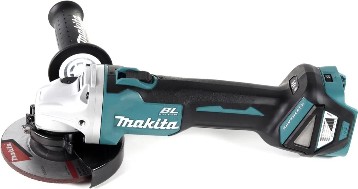 Makita DGA 511 RFJ Haakse Slijper 125mm - 18V - 2x 3.0Ah Accu + Lader