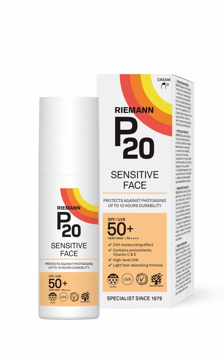 P20 Sensitive Face Zonnebrand SPF 50+