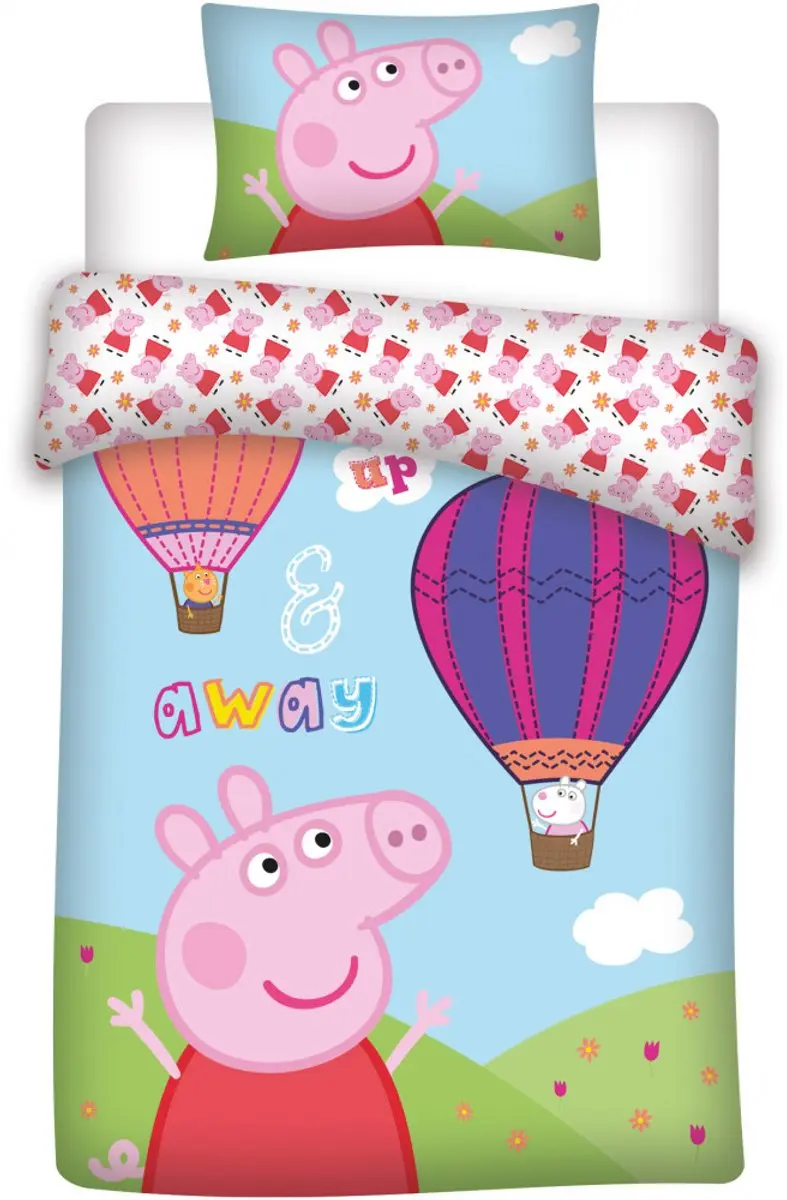 Peppa Pig Dekbedovertrek Multicolor - 100x135cm + Sloop 40x60cm