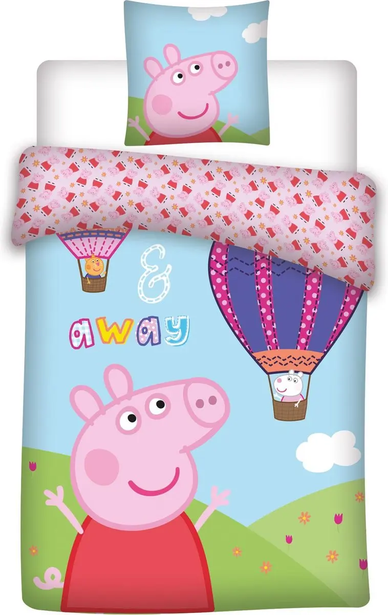 Peppa Pig Dekbedovertrek Multicolor