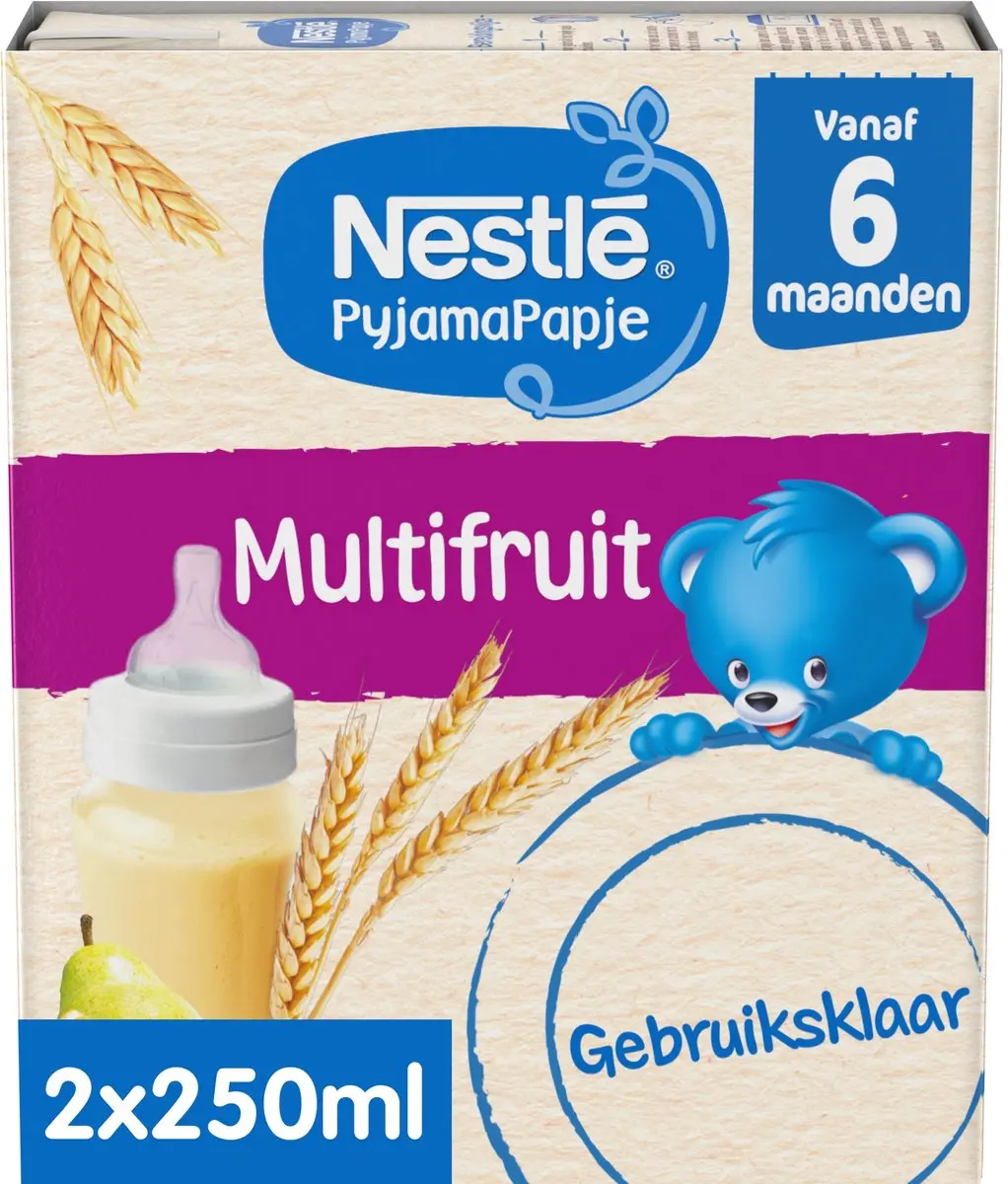 Nestlé PyjamaPapje Multifruit - 6 Stuks (6x2x250ml)
