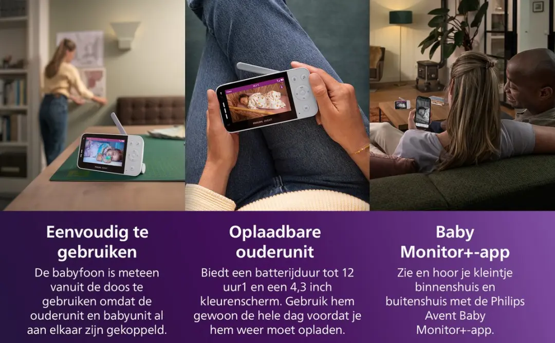 Philips Avent SCD951/26 Connected Beeldbabyfoon - 4.3" Scherm