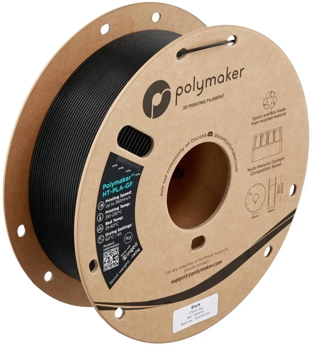 Polymaker HT-PLA-GF Filament 1.75mm - Glasvezelversterkt - 100m