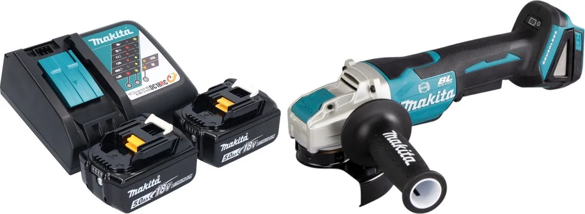 Makita DGA520RTX1 Haakse Slijper 18V X-LOCK