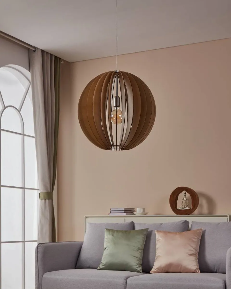 Eglo Cossano Hanglamp Ø500mm Nikkel-Mat Ahorn - afbeelding 6 van 6
