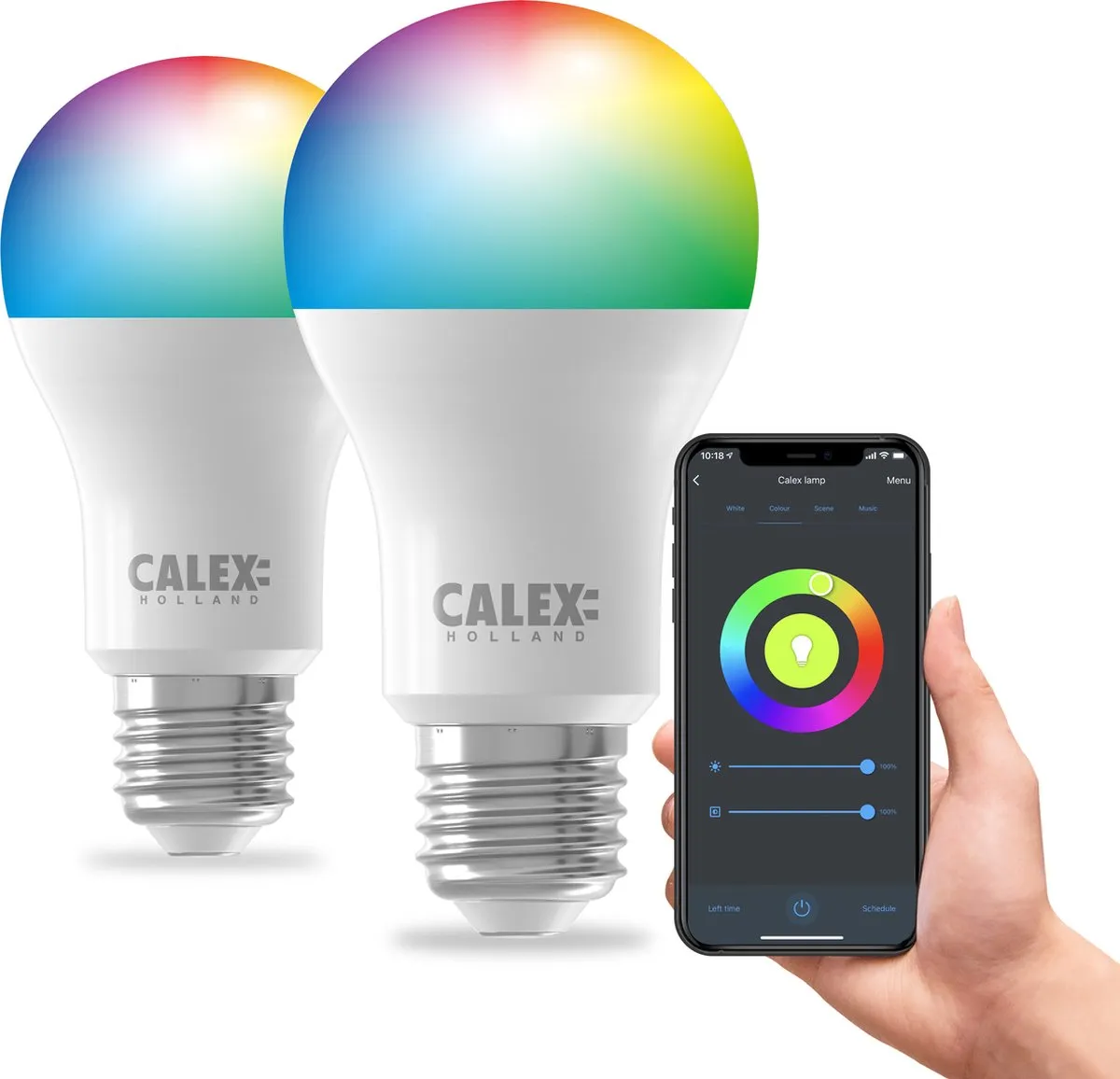Calex Slimme LED Lamp E27 RGBW 9.4W
