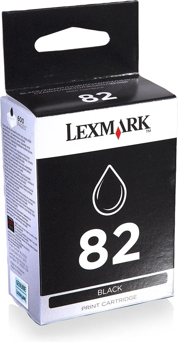 Lexmark 82 Inktcartridge Zwart
