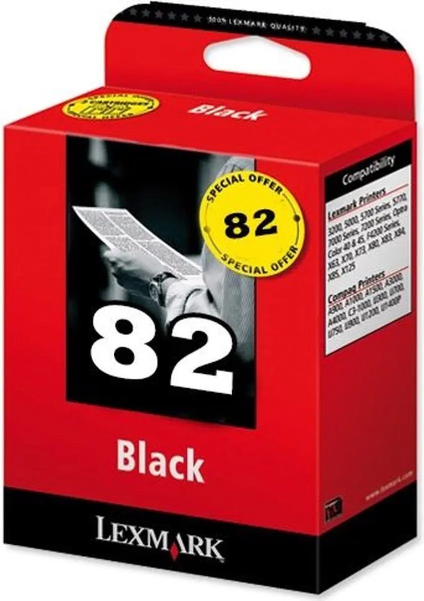 Lexmark 82 Inktcartridge Zwart - 600 pagina's