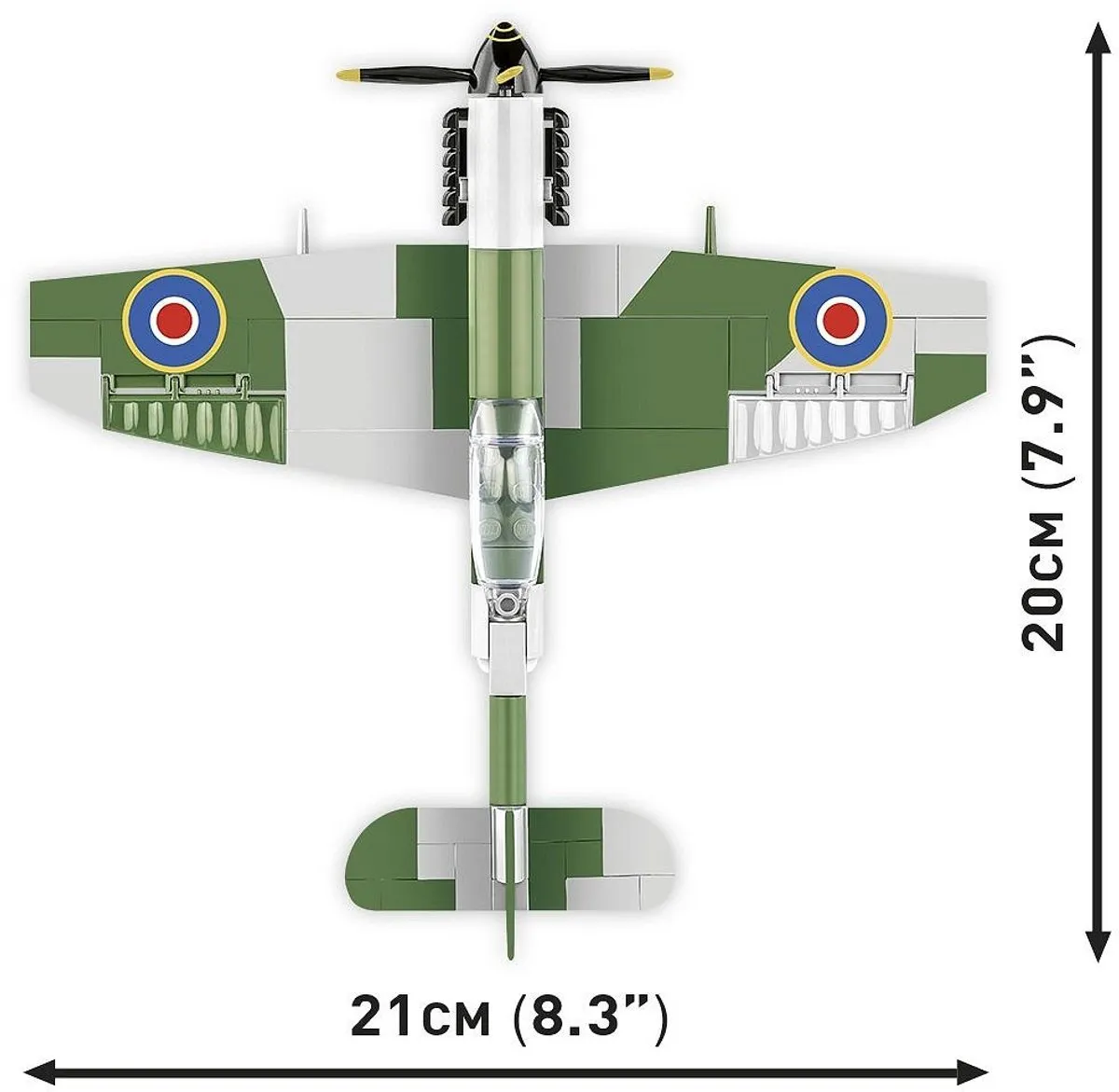 Cobi Spitfire MK.XVI 5865 - 152 Onderdelen - Meerkleurig