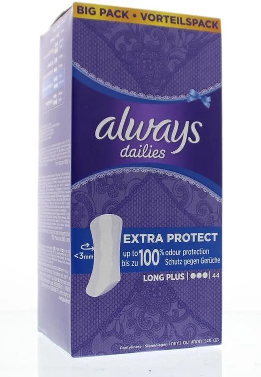 Always Fresh Inlegkruisjes Extra Protect Long Plus - 44 Stuks