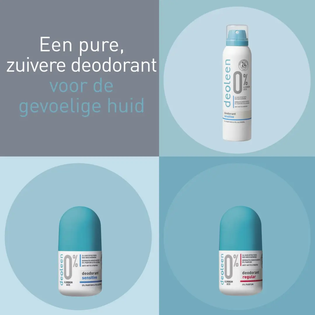Deoleen Sensitive Aerosol Deodorant 150ml - 6 Stuks