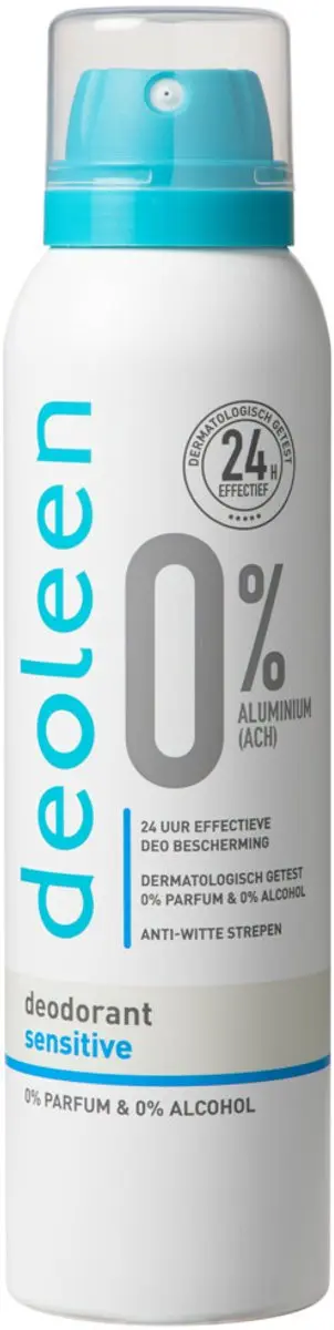 Deoleen Sensitive Aerosol Deodorant 150ml - 6 Stuks