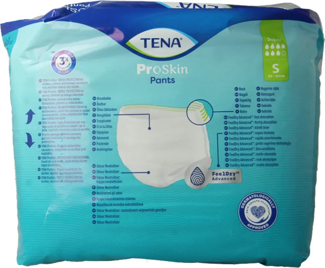 TENA Proskin Pants Super S - 12 Stuks