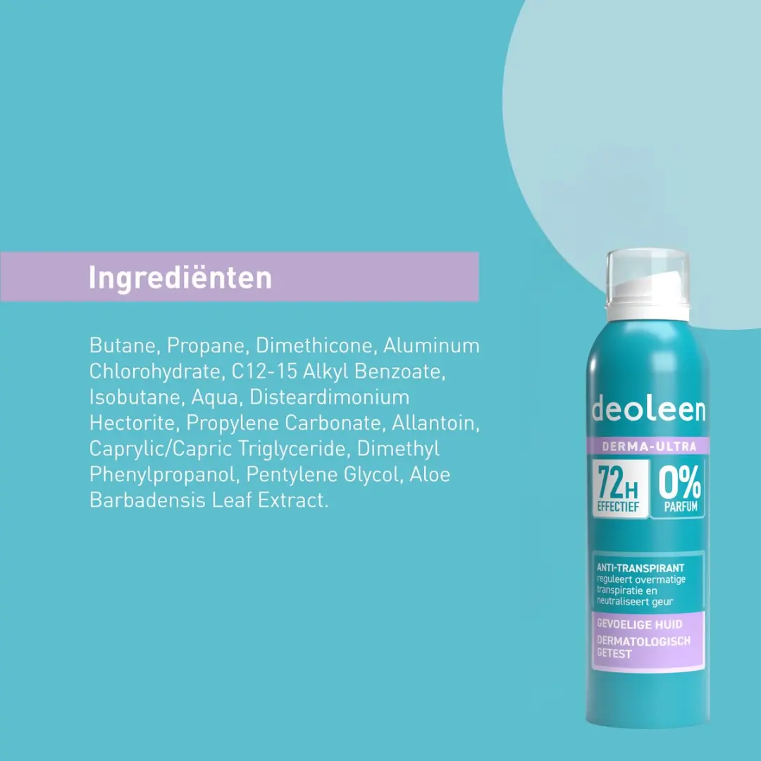 Deoleen Derma Ultra Anti-transpirant Spray 150ml - 72 uur