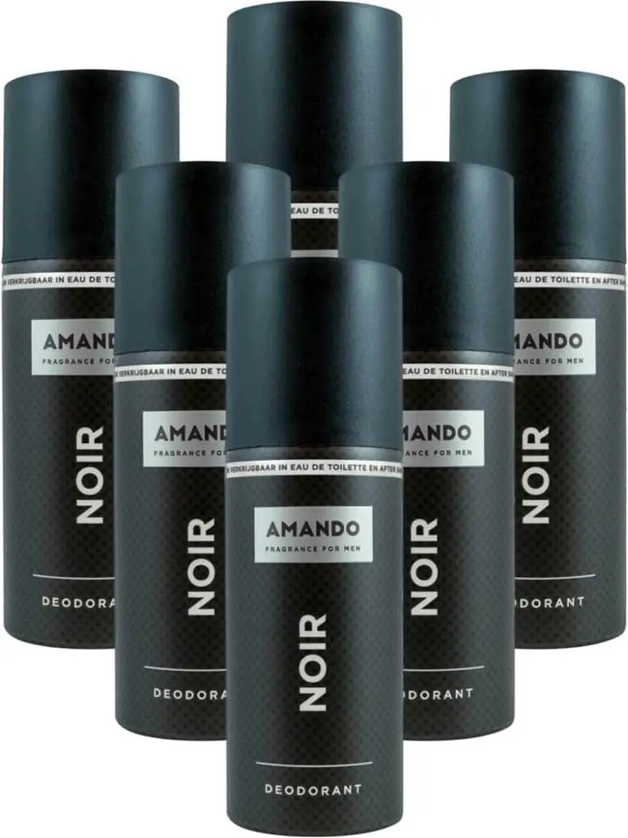 Amando Deodorant Spray Noir - 6x150ml