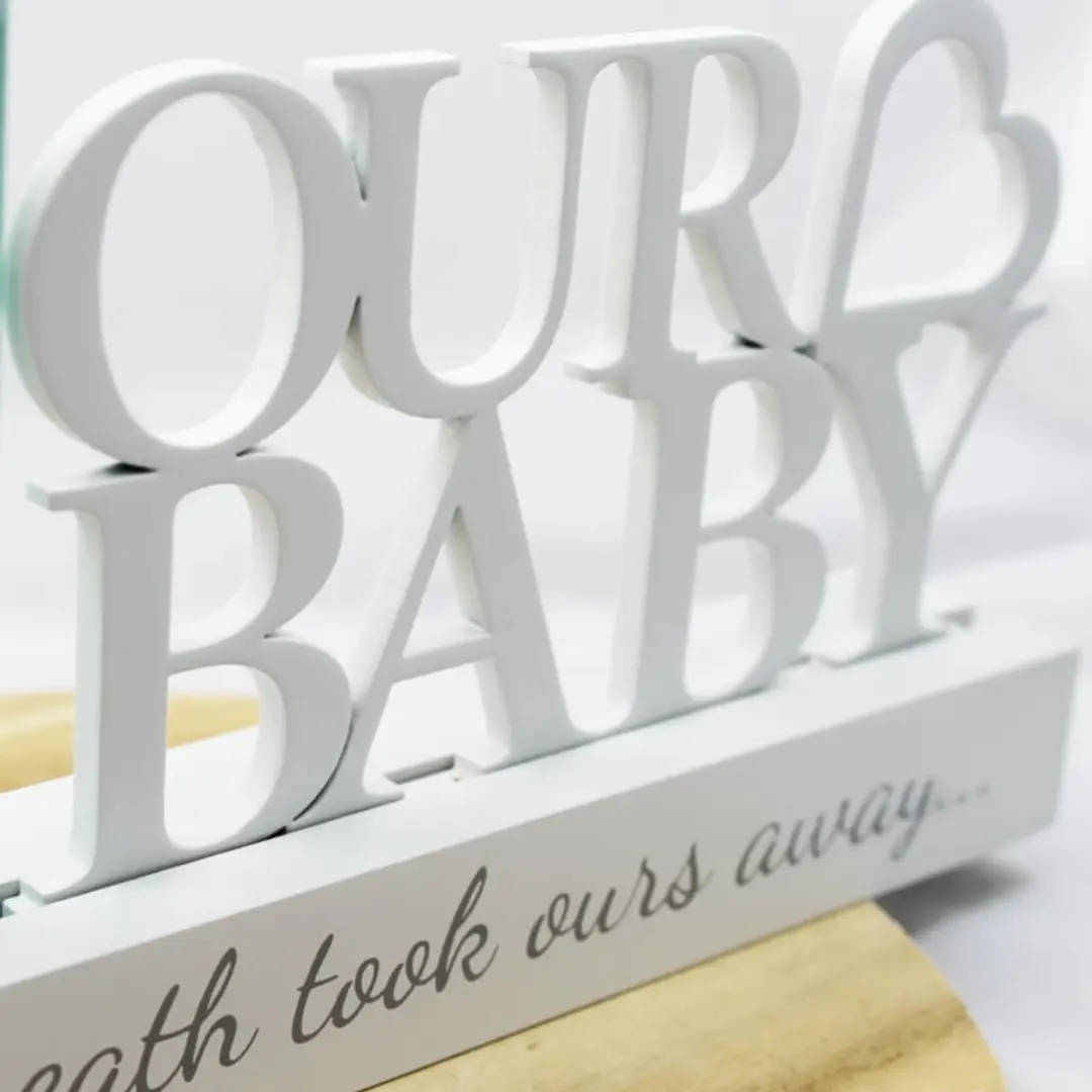 Celebrations Fotolijst Houten Letters Our Baby - Wit/Grijs
