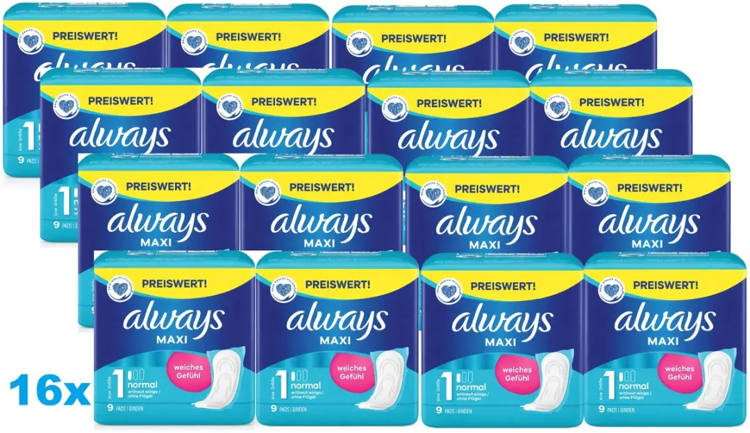 Always Maxi Normal Maandverband 144 Stuks