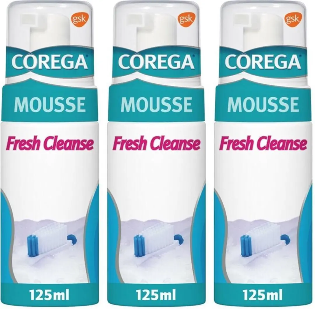 Corega Mousse Fresh Cleanse Reinigingsmousse 3x125ml
