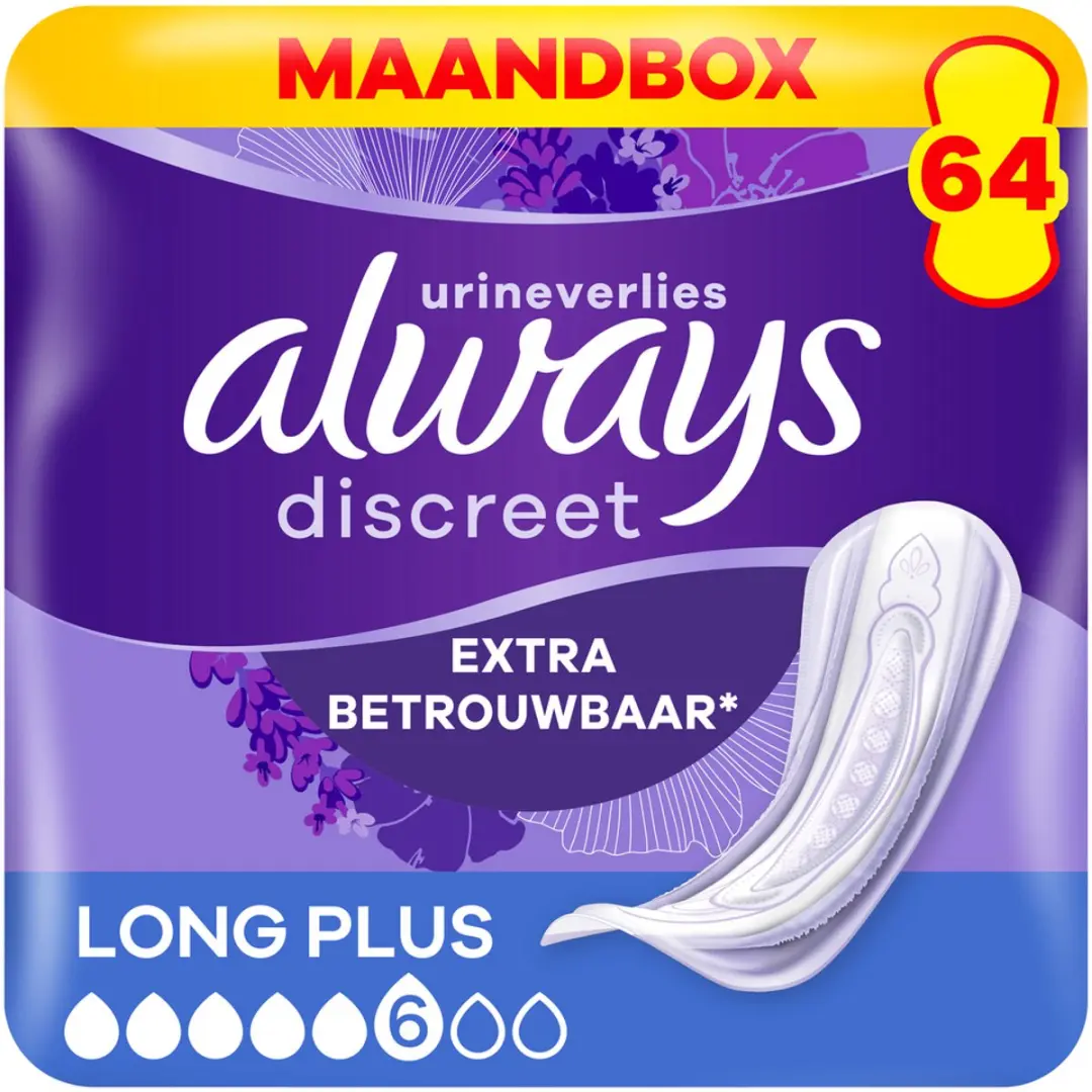 Always Discreet Verband Urineverlies Dames Long Plus