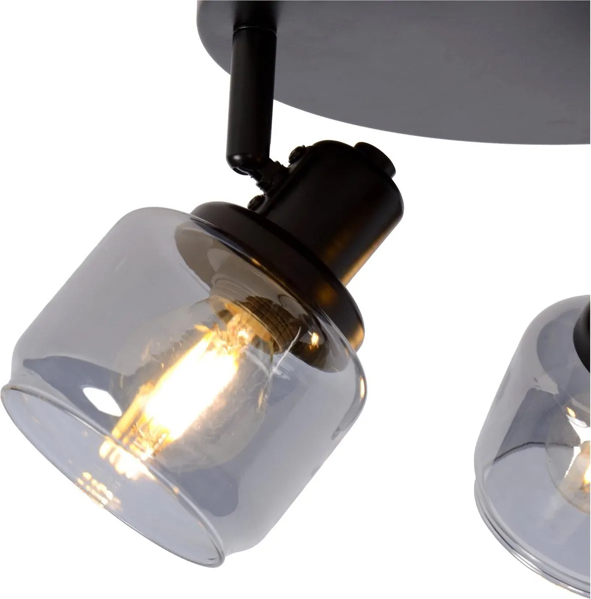 Lucide BJORN Plafondspot Ø38cm - 3xE14 - Zwart