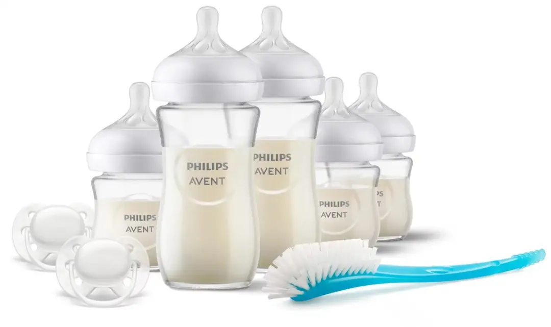 Philips Avent Natural Response SCD879/11 Glazen Cadeauset - 5 Flessen + 2 Fopspenen