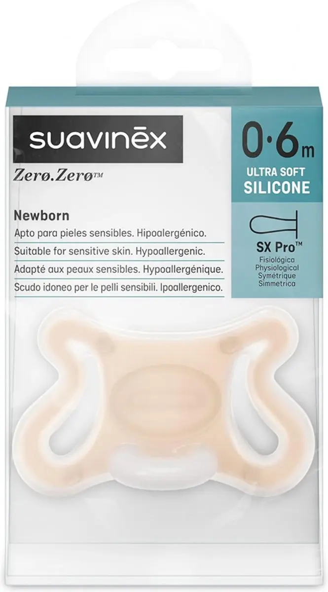 Suavinex Zero Zero Fopspeen Symmetrisch 0-6 Mnd - Roze - 2 Stuks - afbeelding 6 van 6