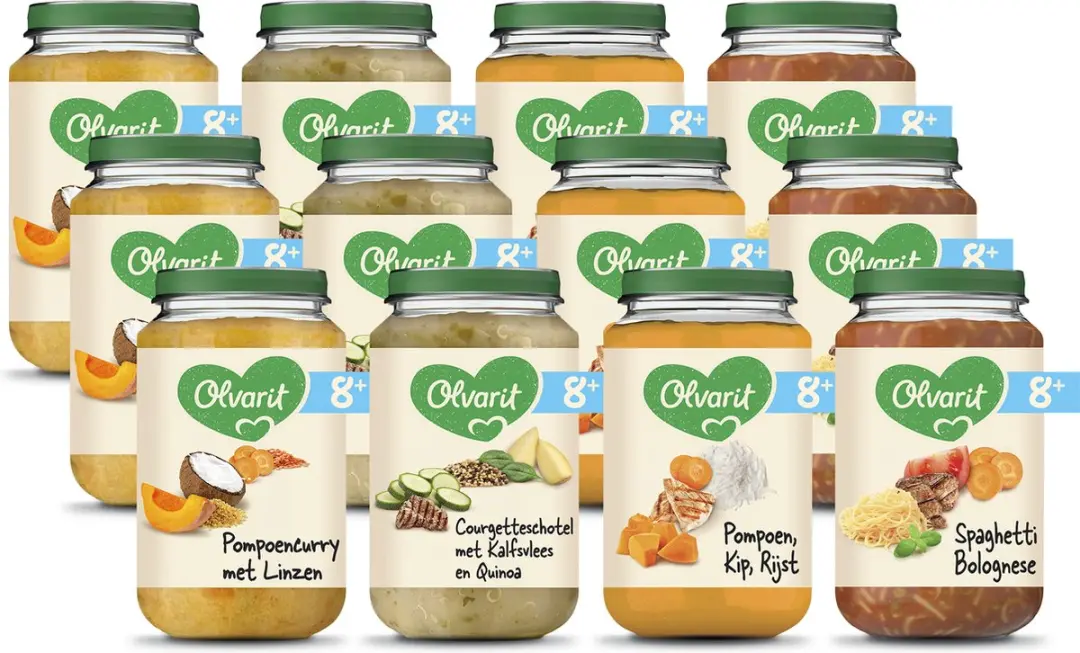 Olvarit Variatiemenu Babymaaltijd 8+ Maanden