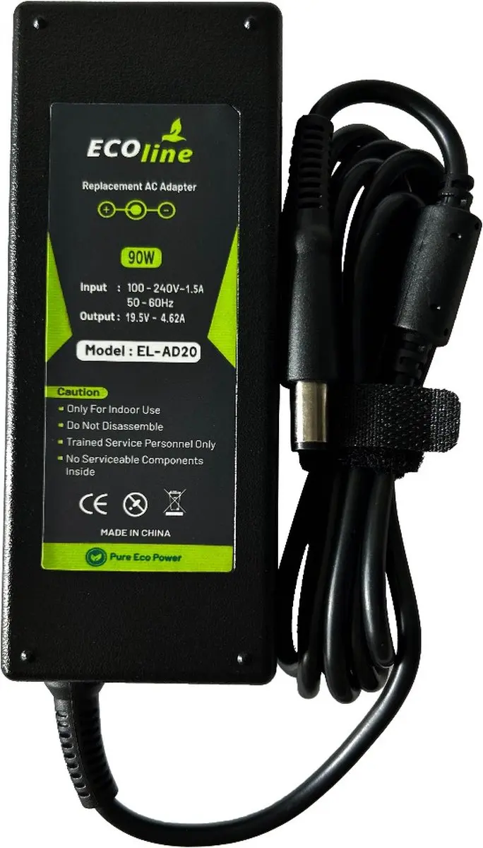 Ecoline Oplader 19.5V 6.7A 90W - Dell Inspiron/Latitude