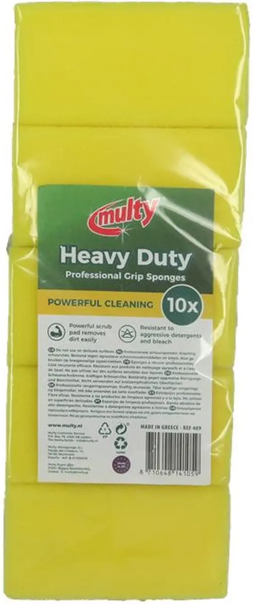 Multy Schuursponsjes Krasvrij Easy Grip - 10 Stuks