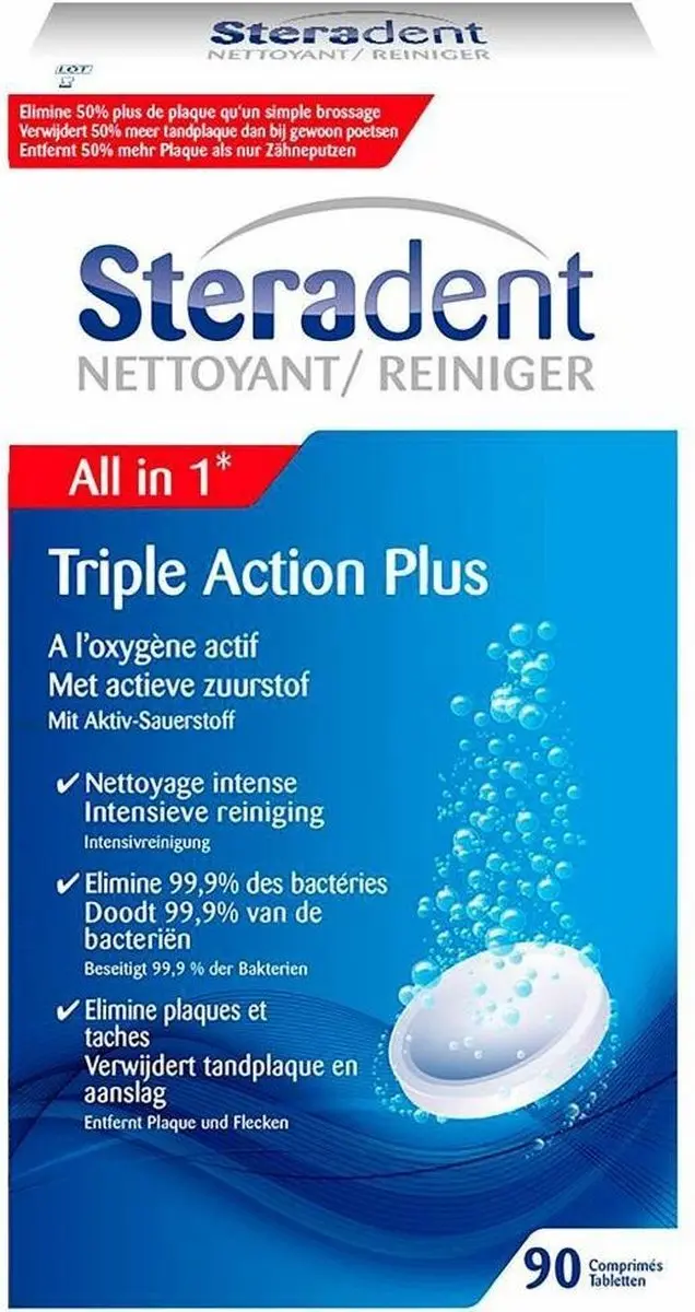 Steradent Kunstgebitreiniger Triple Action Plus