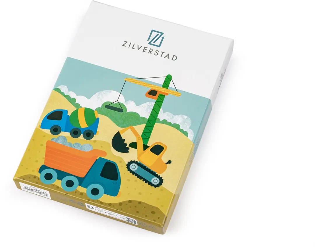 Zilverstad Kinderbestekset Bouwvoertuigen 4-delig RVS 18/10