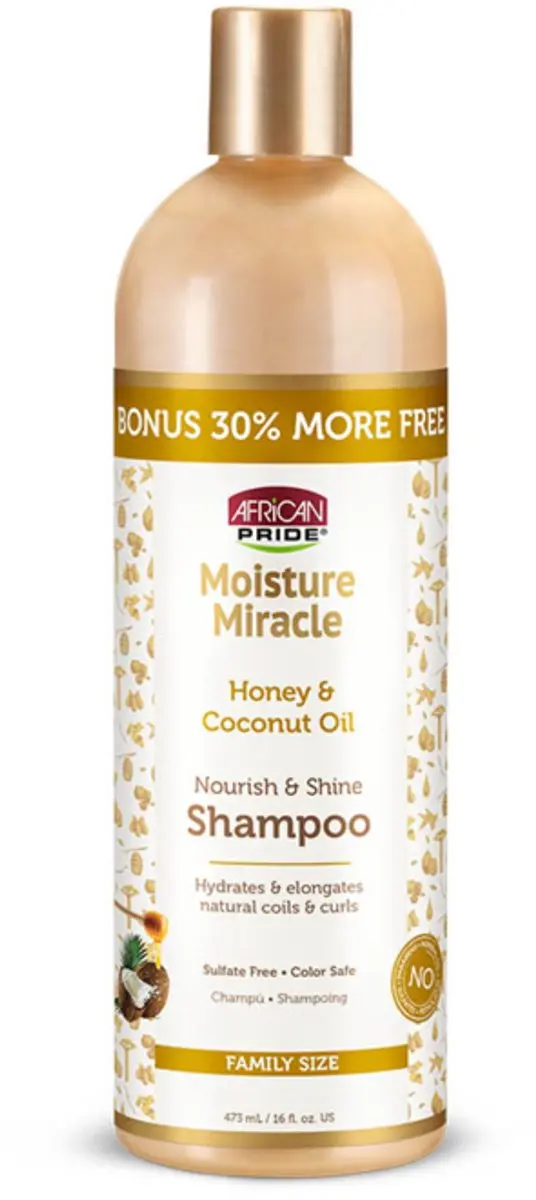 African Pride Moisture Miracle Honing Kokosolie Shampoo 473ml
