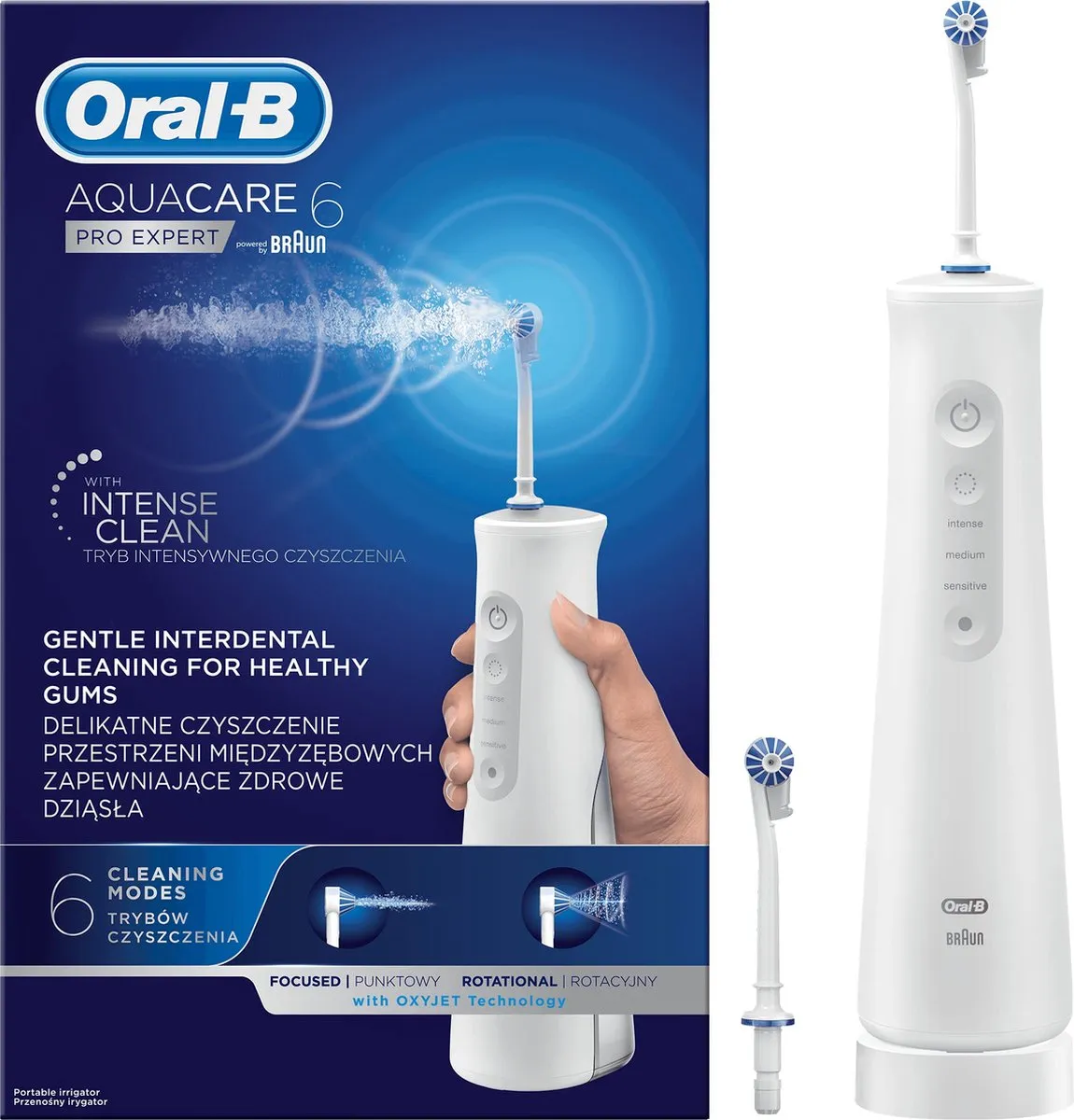 Oral-B AquaCare 6 Pro Expert Irrigator - 3 Snelheden - Wit