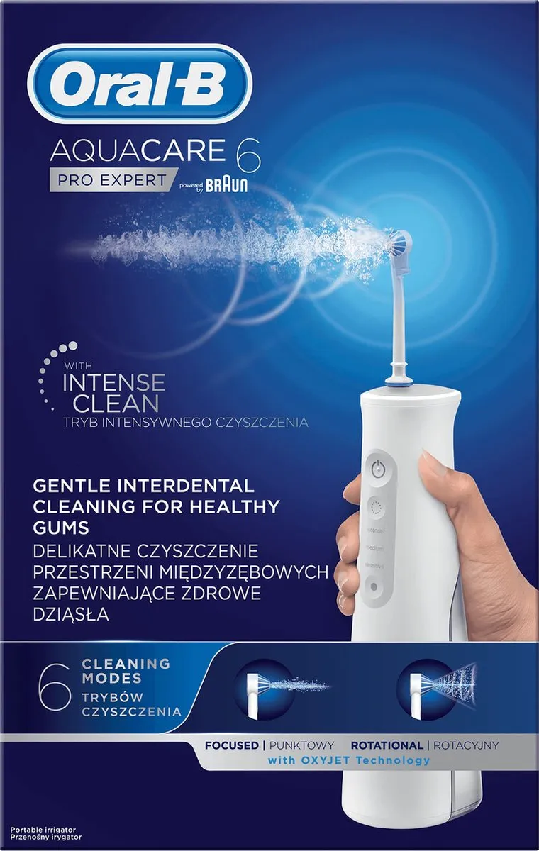 Oral-B AquaCare 6 Pro Expert Irrigator - 3 Snelheden - Wit