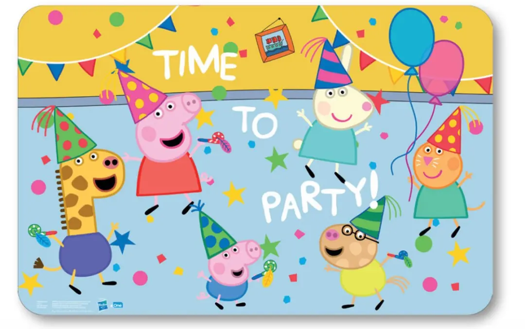 Peppa Pig Time to Party Placemat 43x28cm - Groen