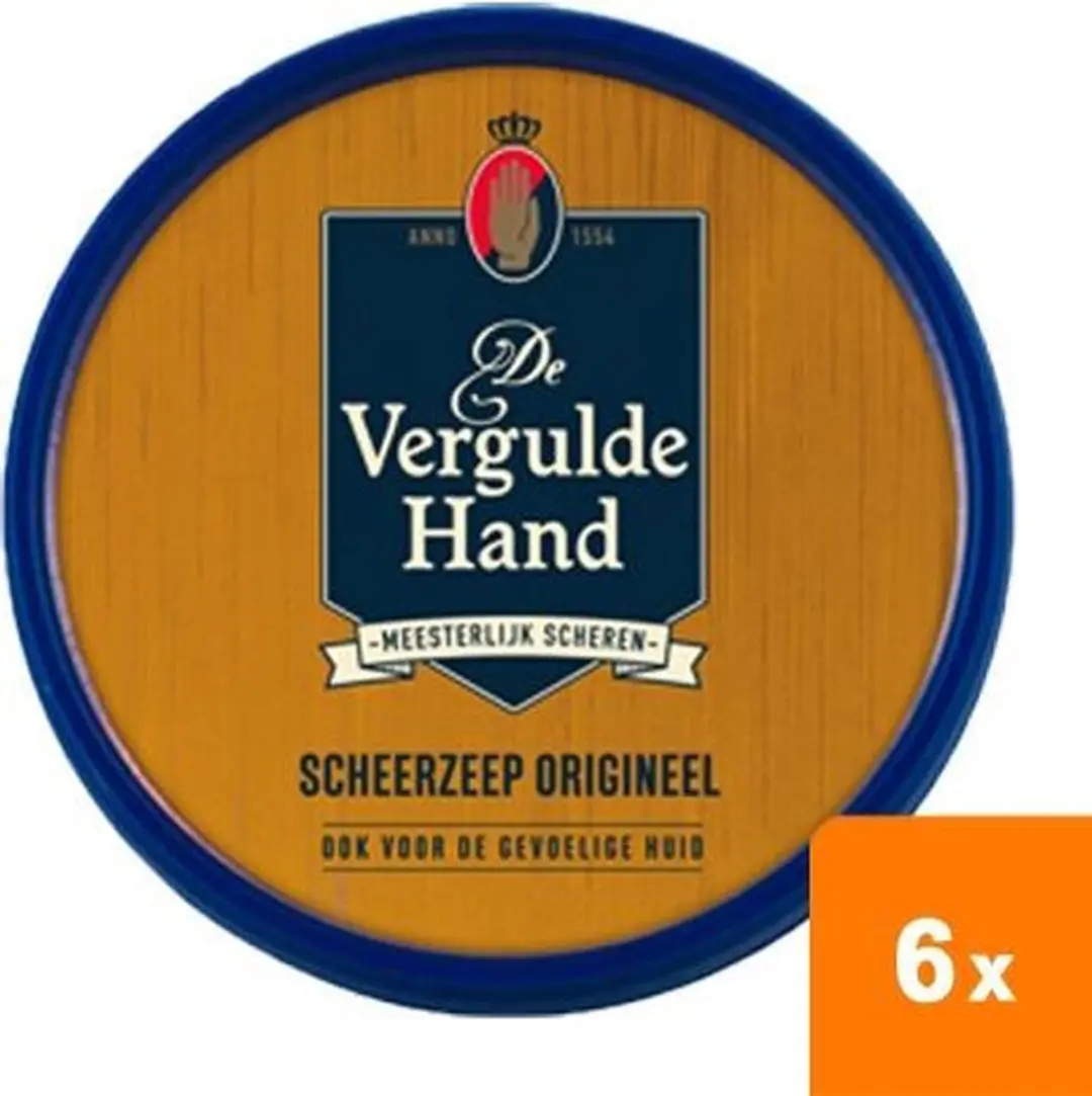 De Vergulde Hand Scheerzeep 75ml - 6 Stuks