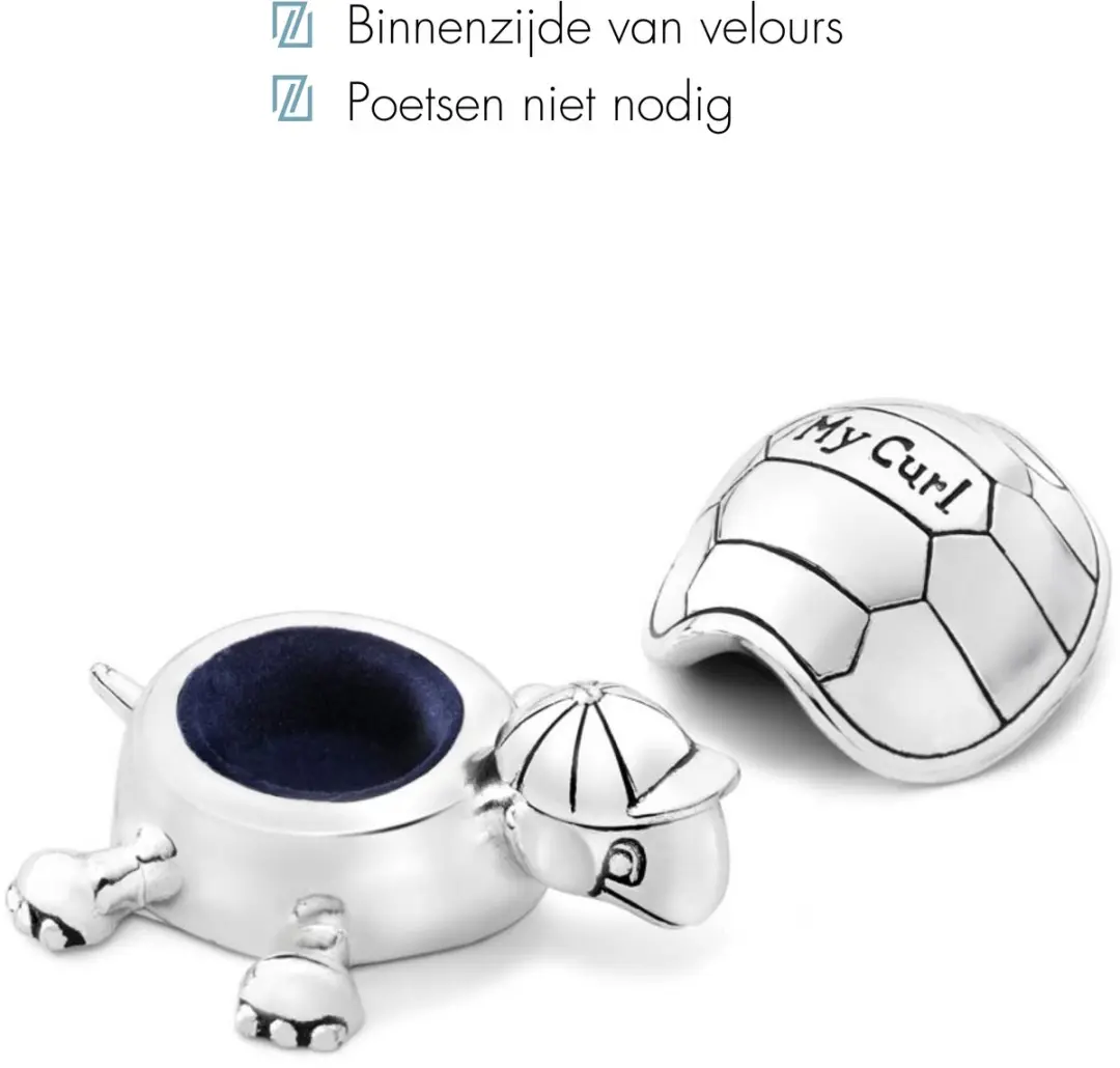 Zilverstad Tandendoosje & Haarlokdoosje Schildpad - Zilver