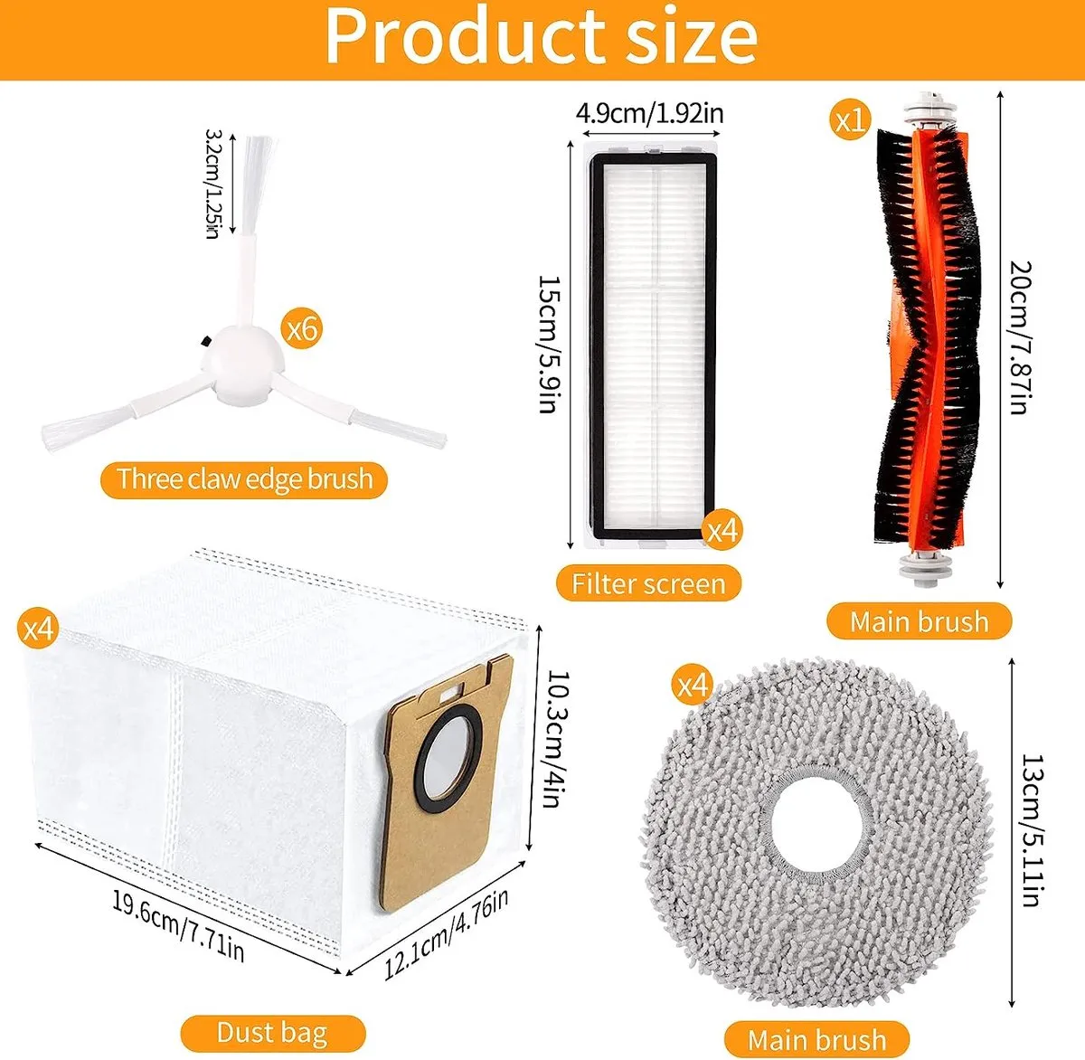 Dreame L10s Ultra Accessoires Set - 19 Stuks - o.a. hoofdborstel/filters