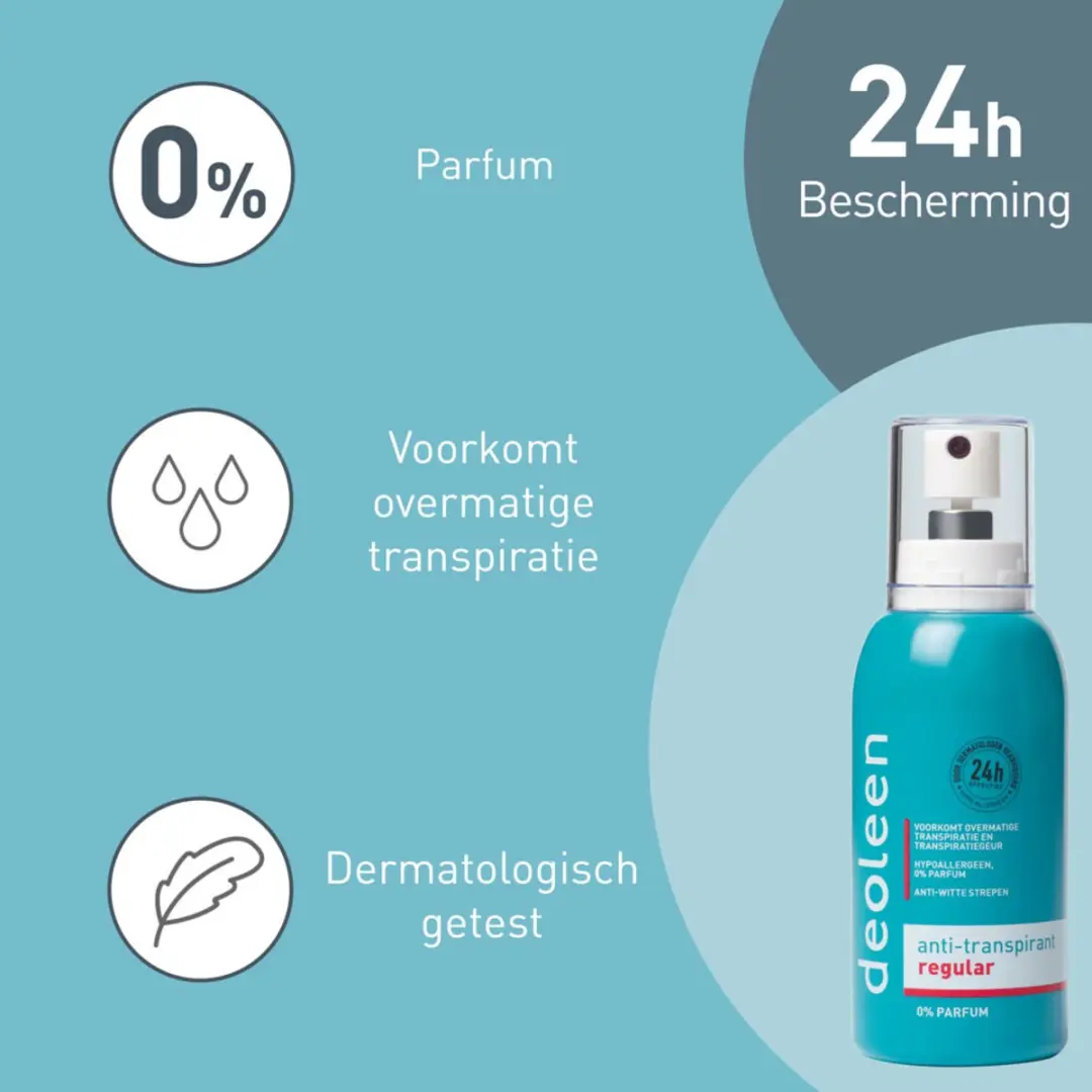 Deoleen Anti-Transpirant Pompspray 75ml - 3 Stuks