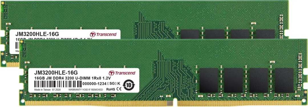 Transcend JetRam JM3200HLE 32GK DDR4 Geheugen