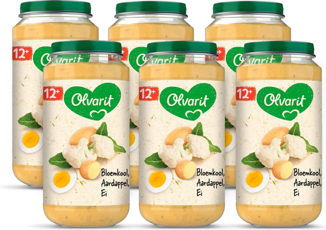 Olvarit Babymaaltijd Bloemkool Aardappel Ei 12+
