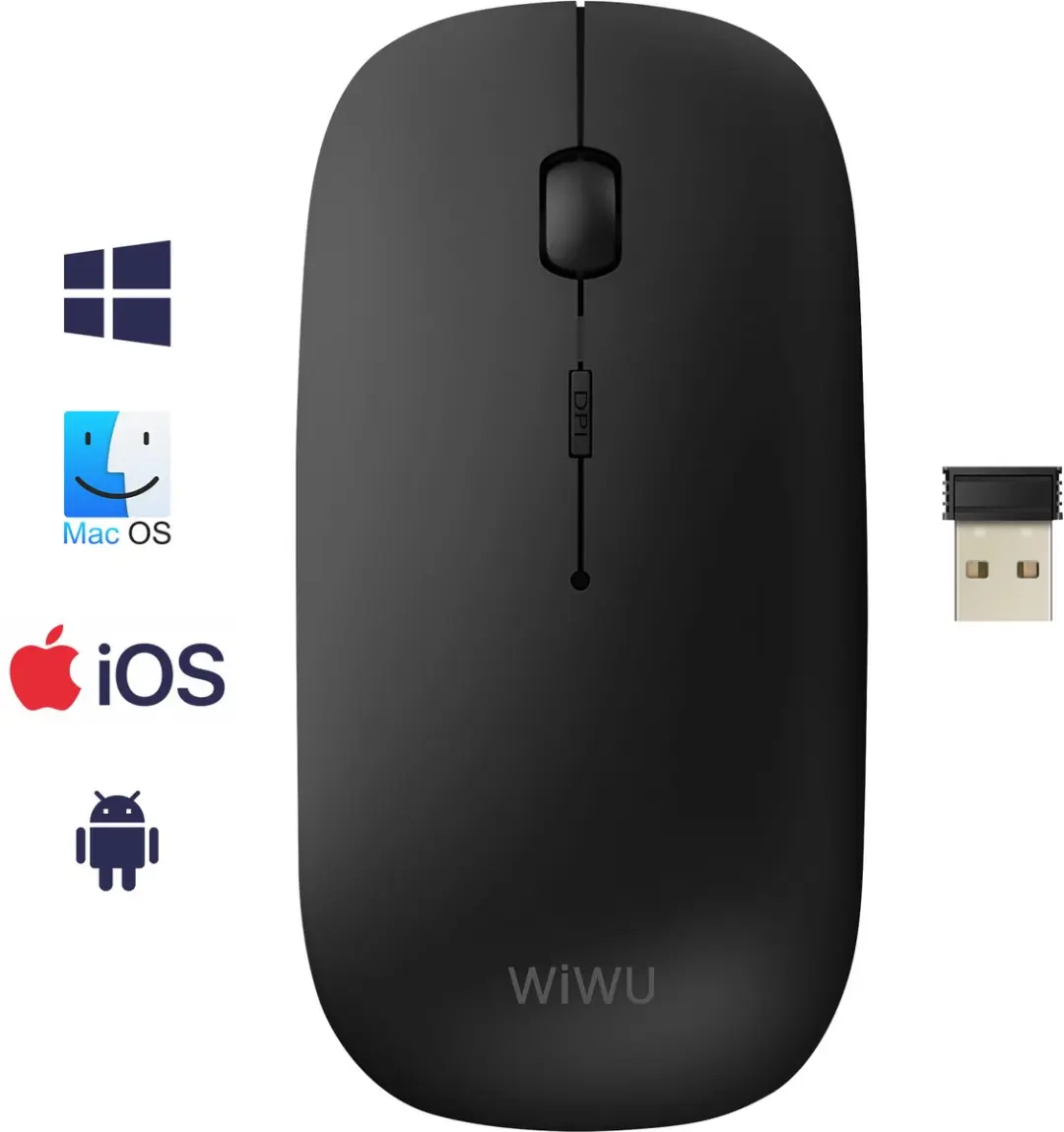 WiWu WM101-C Draadloze Muis - Zwart