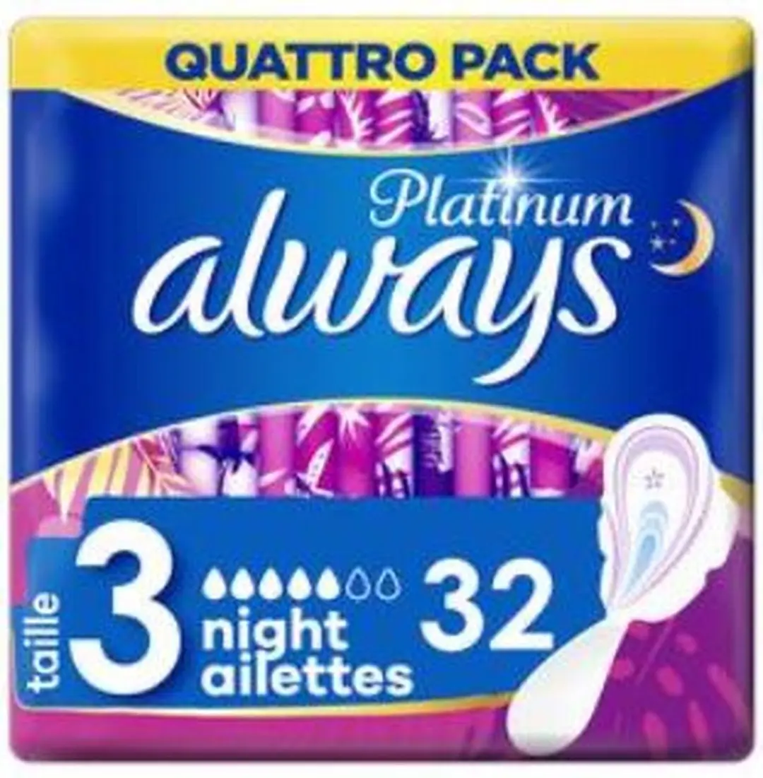 Always Platinum Day & Night Maandverband Maat 3 - 96 Stuks